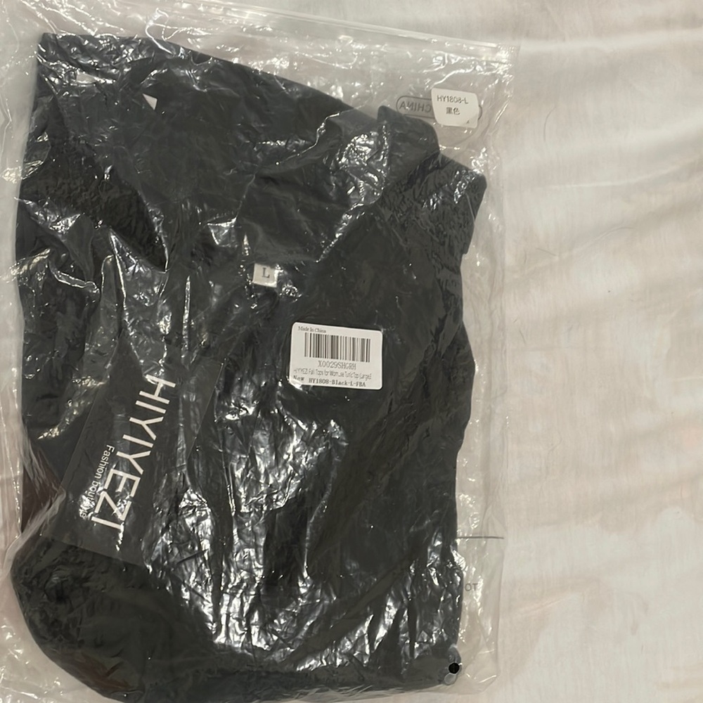 HIYIYEZI long sleeve black shirt size L